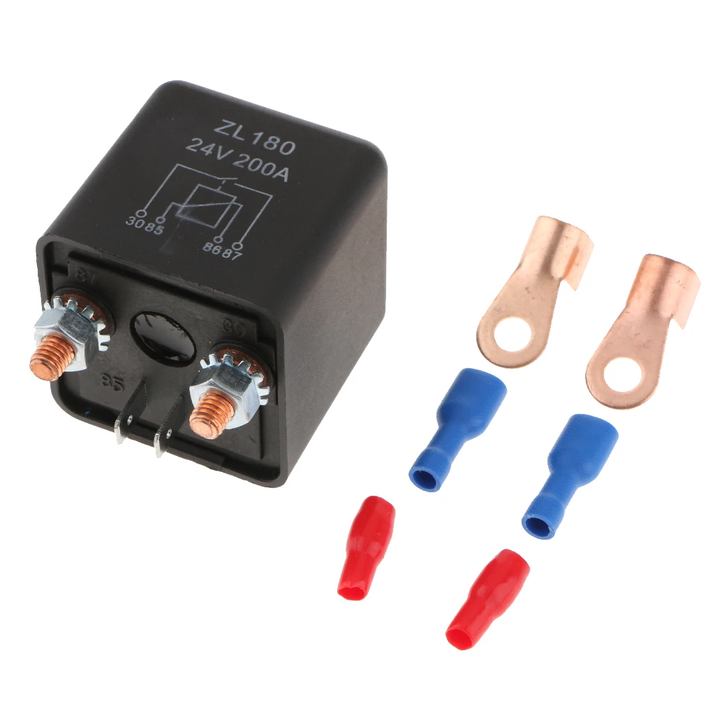 200A DC 24V высокотоковое автомобильное реле стартера 2 Pin SPST контактор запуска