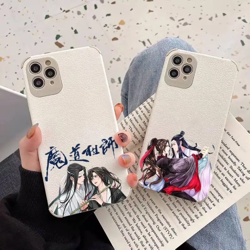 

Mo Dao Zu Shi MDZS anime Phone Case Lambskin Leather For iphone 12 11 8 7 6 XR X XS PLUS MINI PLUS PRO MAX Shockproof
