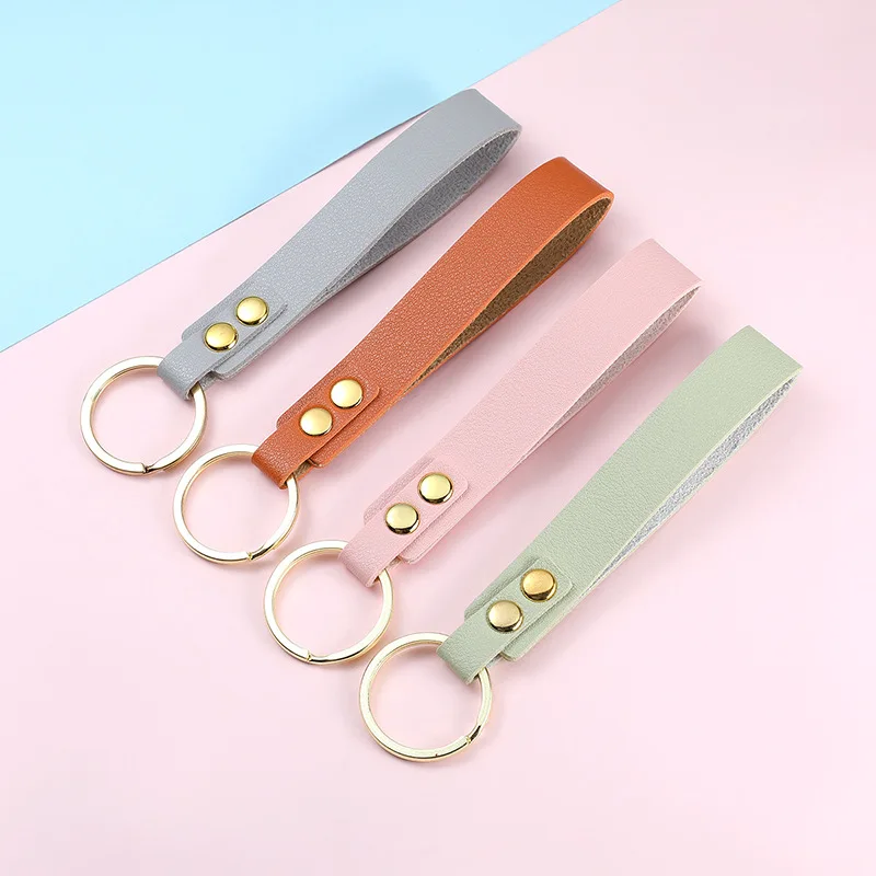 

PU Leather Keychain Business Gift Leather Car Key Strap Keychain Charms Key Chains