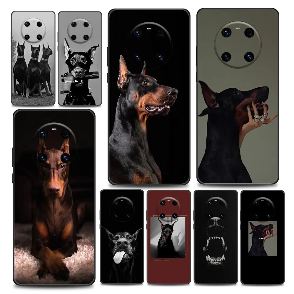 

Animal Dachshund Doberman Dog Phone Case for Huawei Y6 7 9 5p 6p 8s 8p 9a 7a Mate 50 20 40 Lite Pro Plus RS Soft Silicone Cover