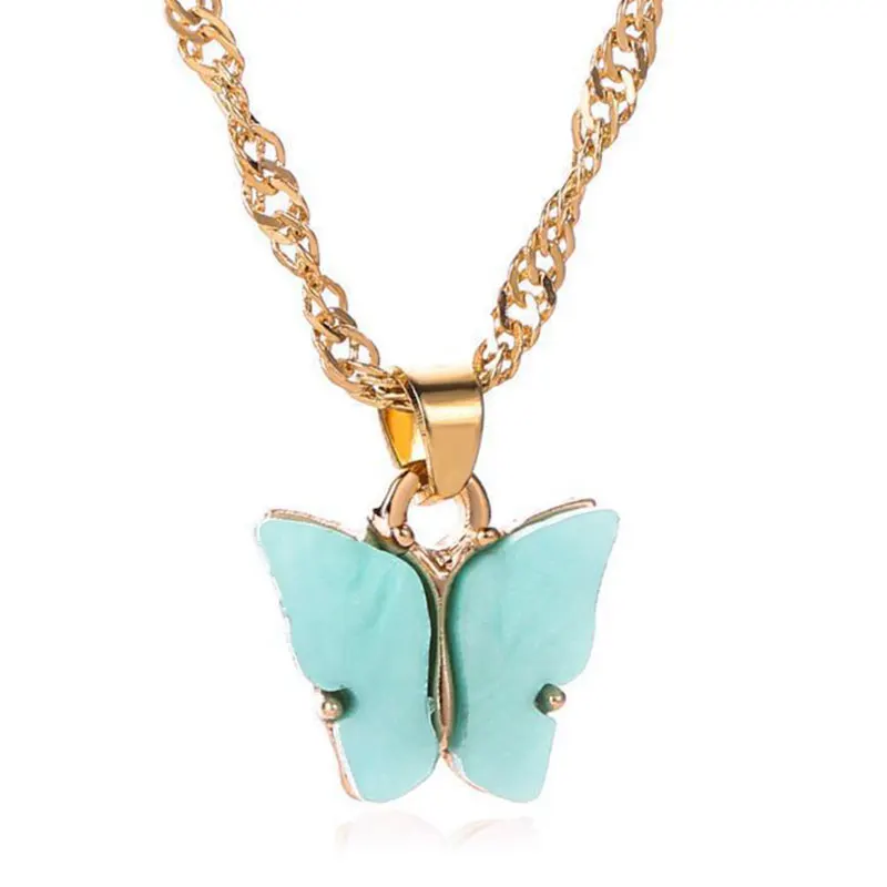 Новые летние товары женские летнее Стильное ожерелье в виде Красной бабочки