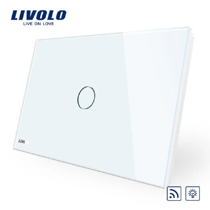 Производитель выключатель Livolo с дистанционным управлением черная панель из