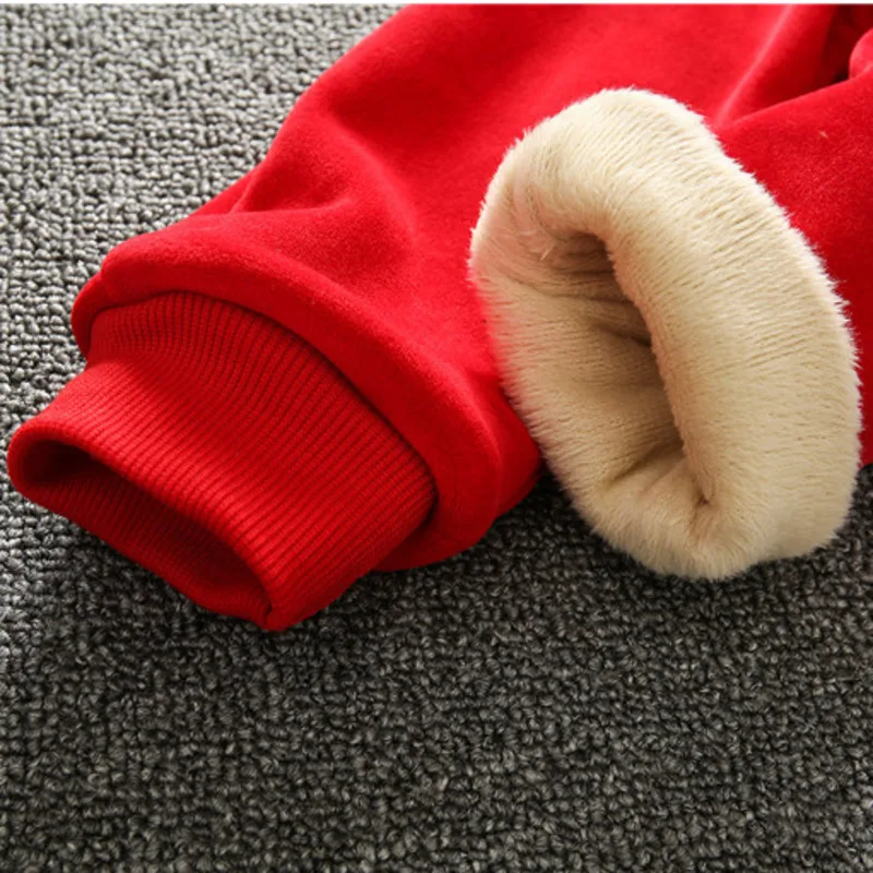 

New Faashion Winter Baby Clothes Kids Boys Girl Thick Cotton Hoodies Pants 2pcs/sets Children Toddler Clothing Infant Sportswear