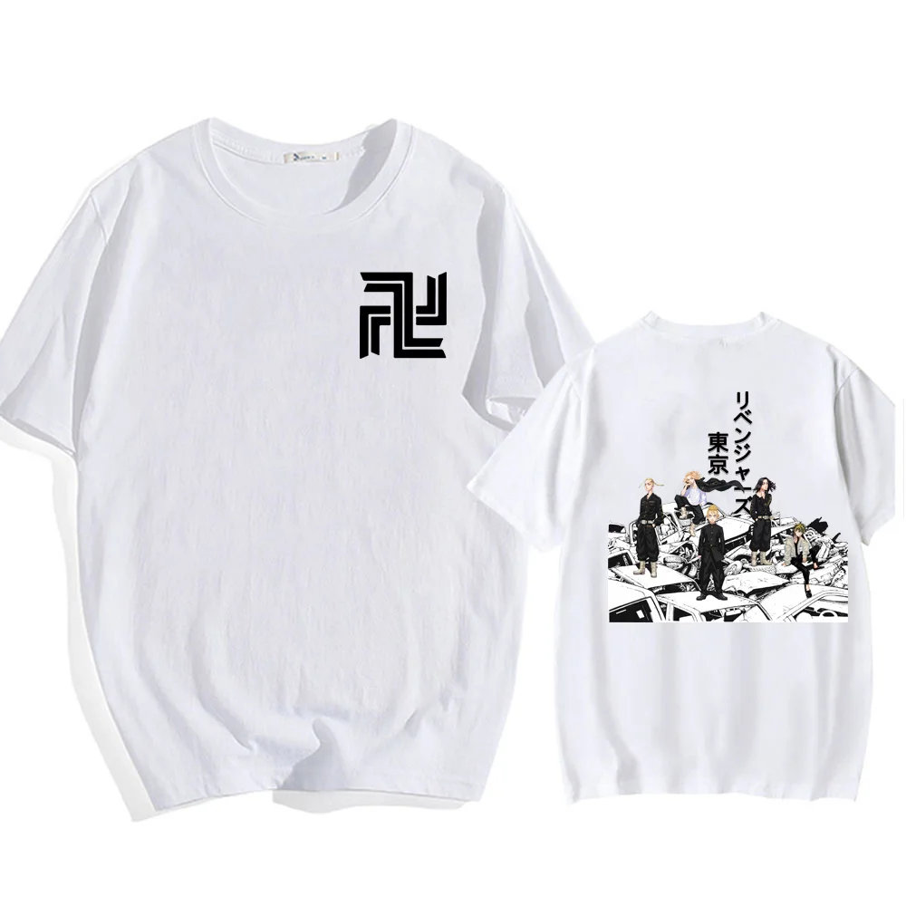 

Summer T-Shirt Loose Hip Hop Anime Tshirt Tokyo Revengers Print Tee Men Women