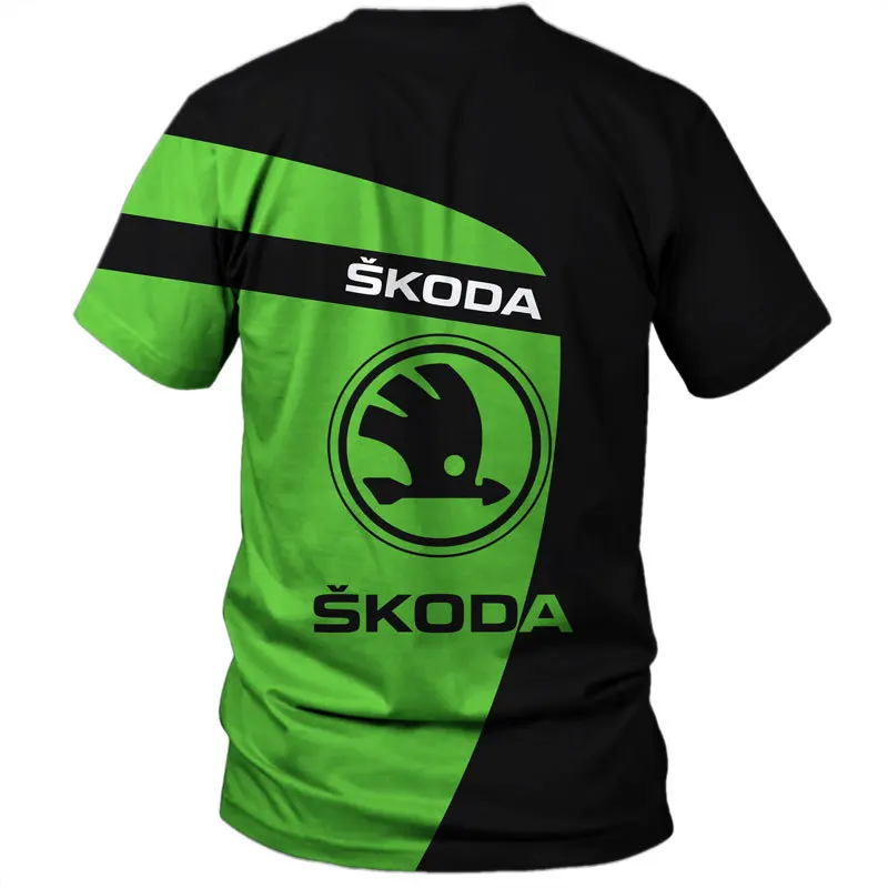 

Summer Skoda Fashion Short Sleeve 3D Digital Printing High Quality Harajuku T-shirt Hip Hop Cool Casual Top Large Size Shirt