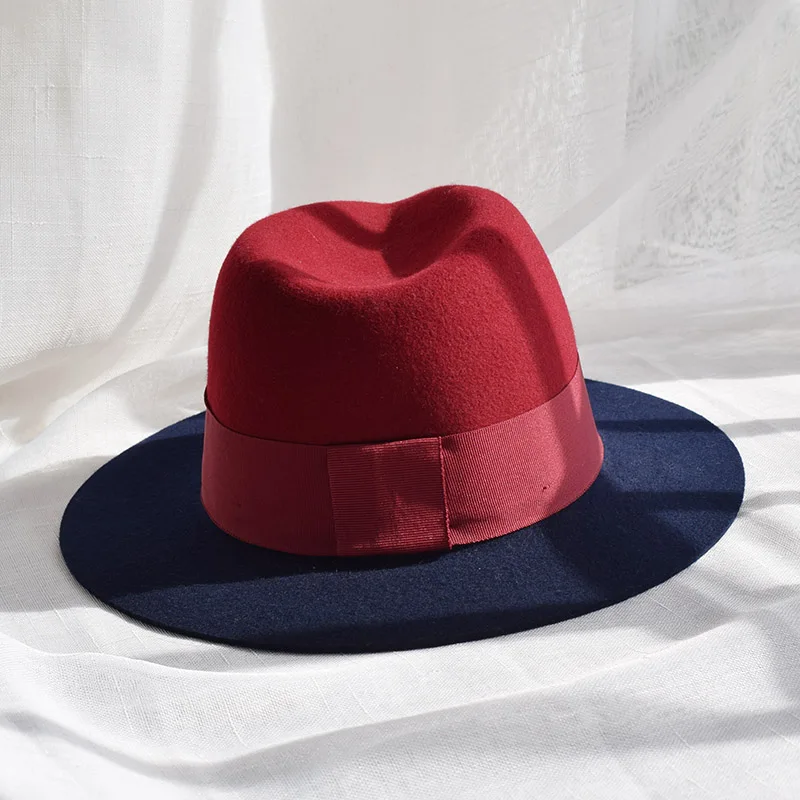 Женская шерстяная шляпа федора Зимняя с широкими полями PWFE002|fedora hat|fedora hat womenwoolen