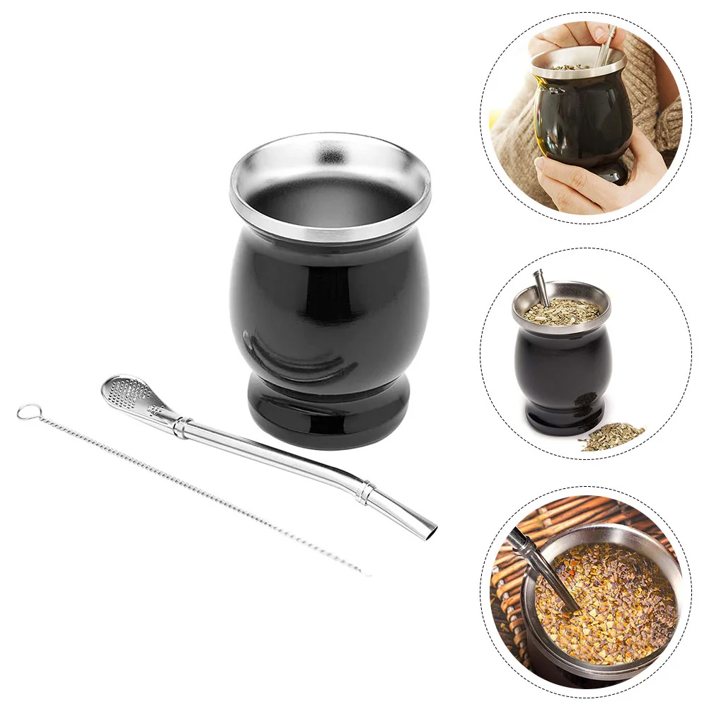 1 Set of Stainless Steel Water Cup Jar Miniature Outdoor Tea Mark | Дом и сад