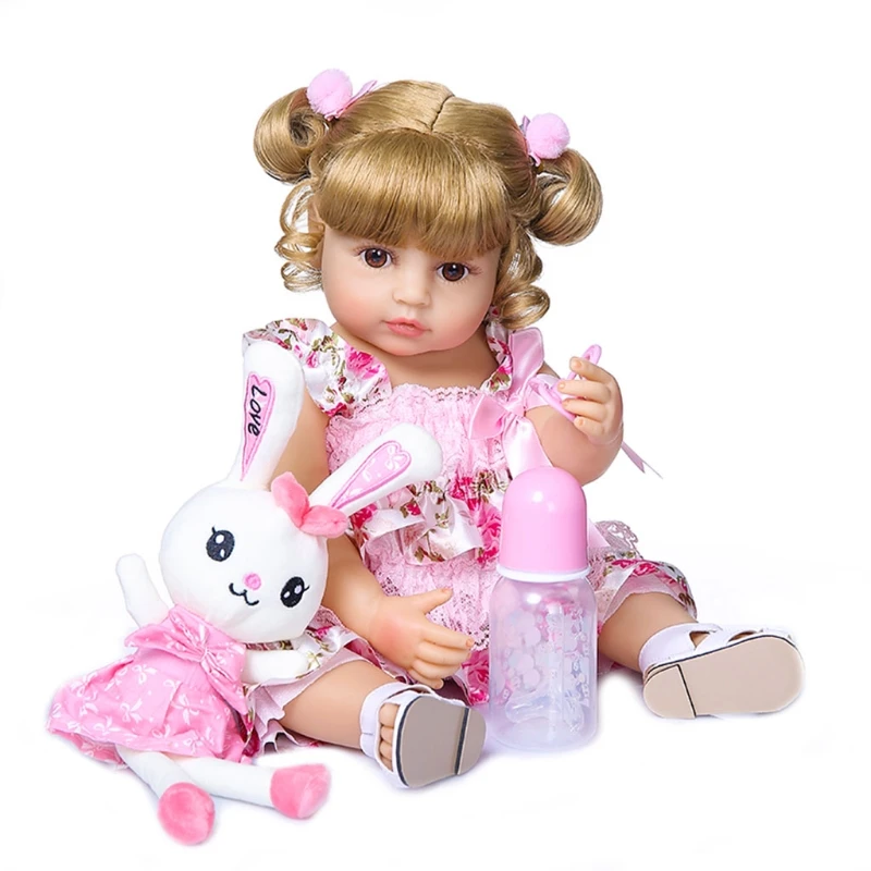 

50cm Looking Lifelike Realistic Baby Silicone Newborn Care Toy for Children and the Elderly Xmas Gift Photography