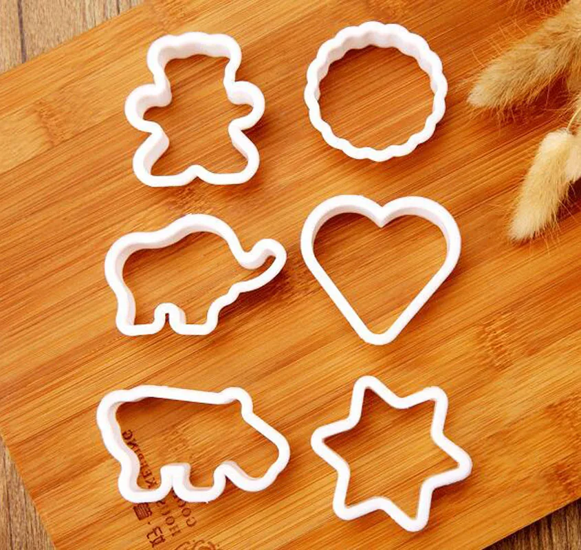 6 шт. винтажная рамка для налета животных звезда набор резки печенья Пластиковая