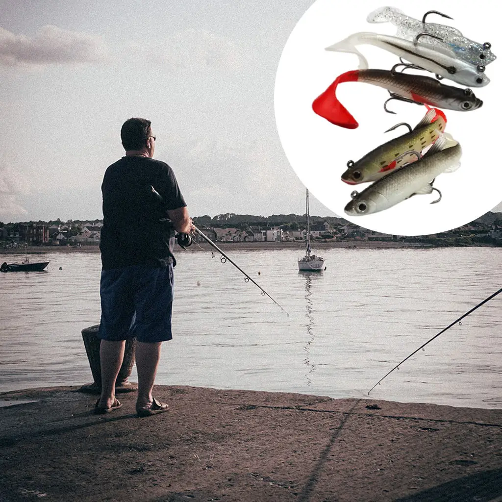 5 шт. мягкие рыболовные приманки в коробке | Спорт и развлечения