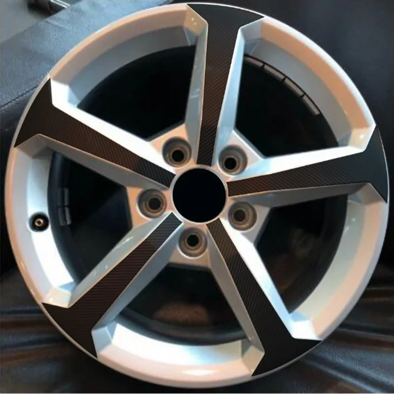 SUNFADA 16&quot Wheel&amp Rim Carbon Fiber Vinyl Decal Stickers For AUDI Q2 2019 Wheel Car-styling (For 4 wheels) |