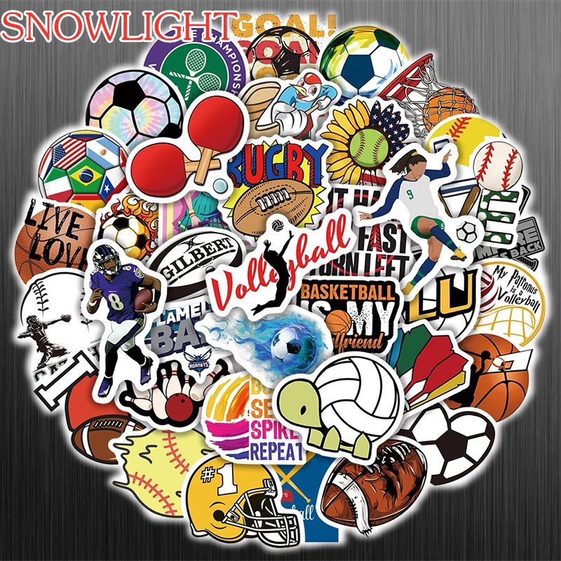 

10/50 шт./компл. Мультяшные Мячи игры Дух граффити наклейки для ноутбука скейтборд шлем багаж дневной свет шлем гитара дети