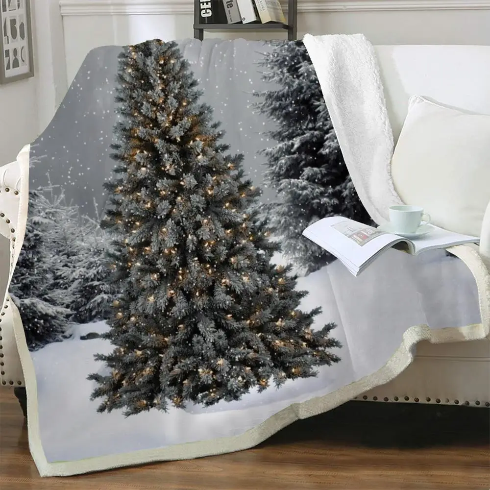 

Рождественское одеяло NKNK, новогоднее покрывало для кровати, рождественская елка, плюшевое одеяло, искусственное одеяло для кровати, одеяло