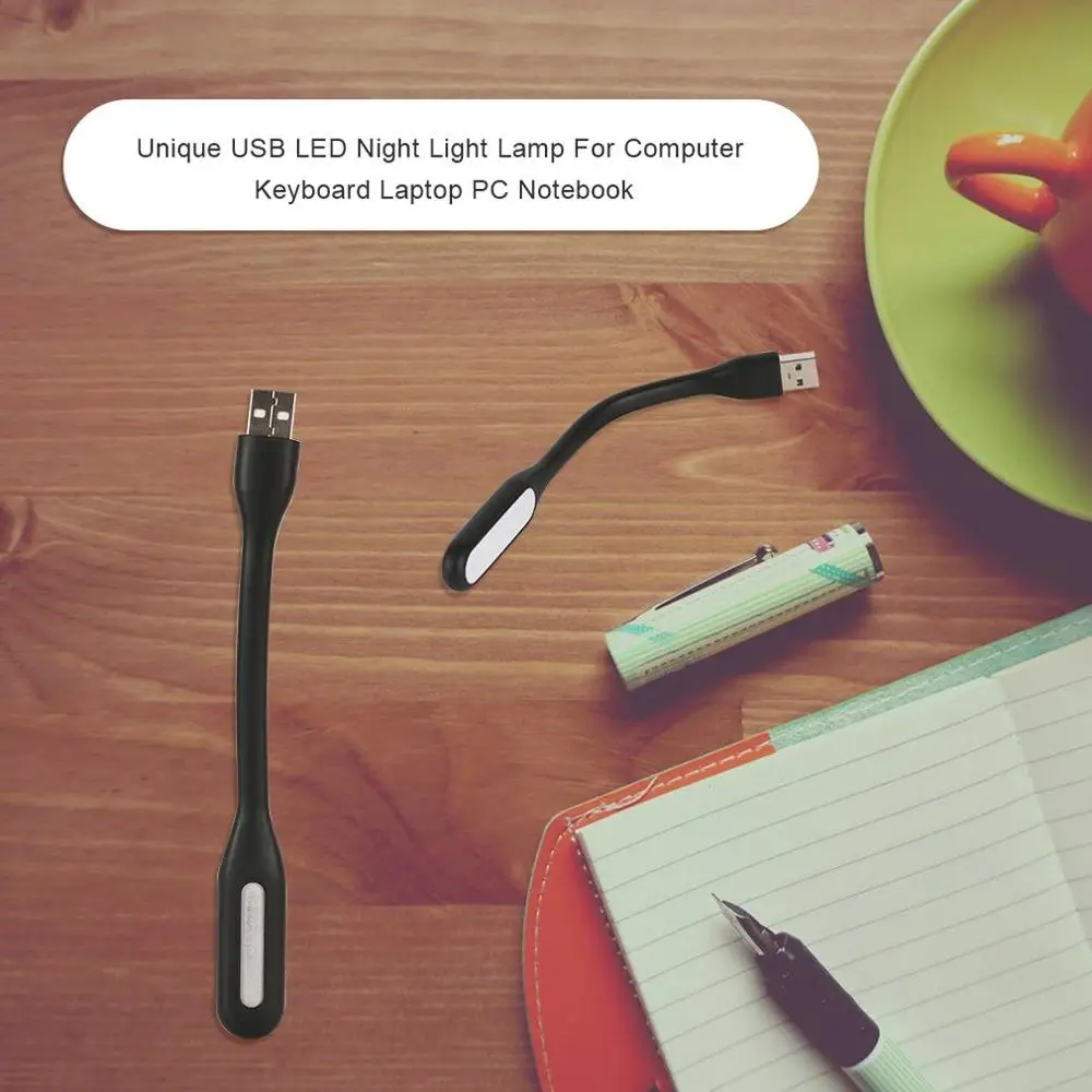 Портативный светодиодный ночник с USB 5 В 1 2 Вт гибкая маленькая настольная лампа