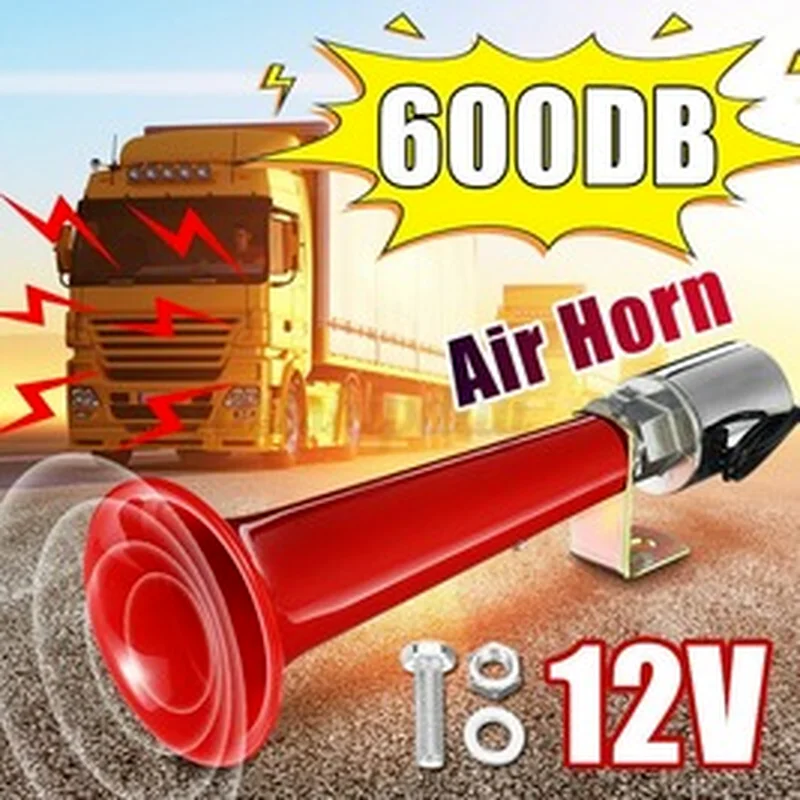

Electroplating/red new car truck single pipe air whistle horn 12V 24V 180DB bird call