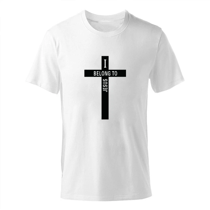 Новинка 2019 летняя мужская футболка из 100% хлопка Мужская с принтом в виде креста