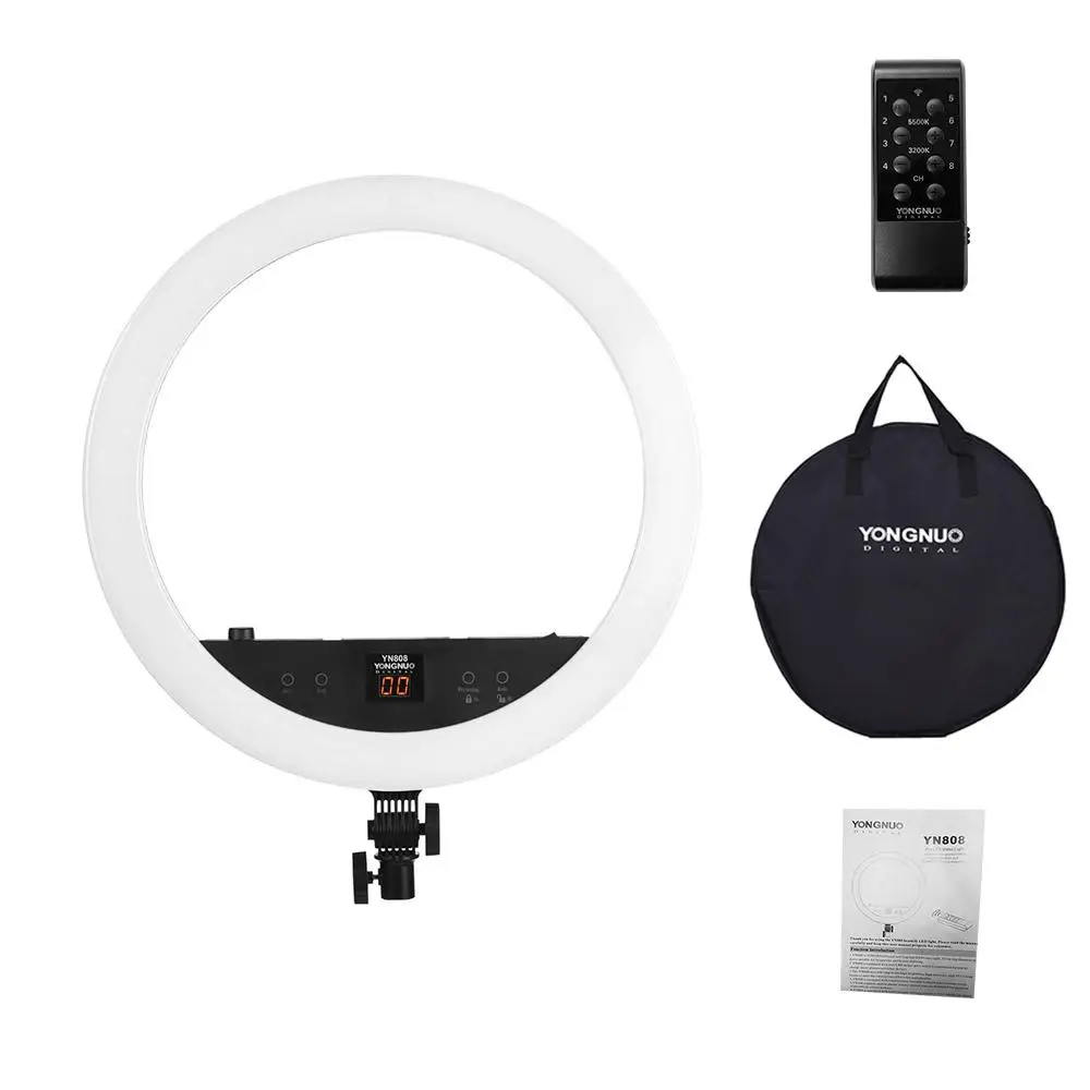 

YONGNUO LED Light YN808 800pcs Lamp Beads LED Ring Video Light Photography for Camera Makeup with Touch Button Function Lighting