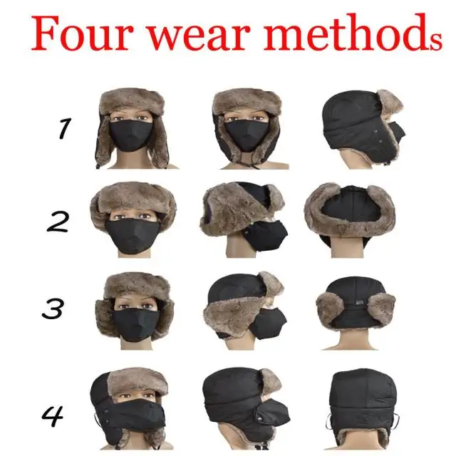 

Camouflage Winter Thicken Hat Wind Mask Cold-proof Rimq Unisex camouflage warm and windproof mask thickened Lei Feng hat