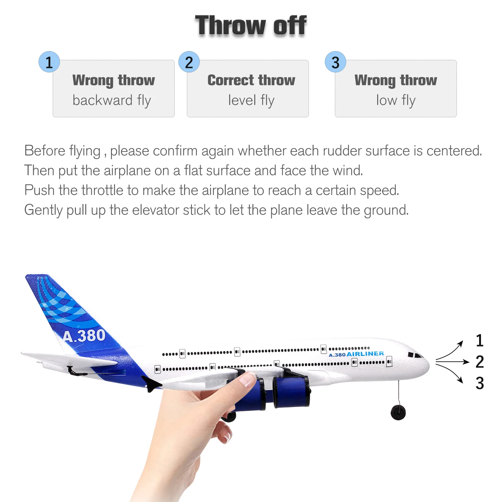 Новый A380 2 4G RC самолет летающий планер светодиодный ным прожектором 3CH для