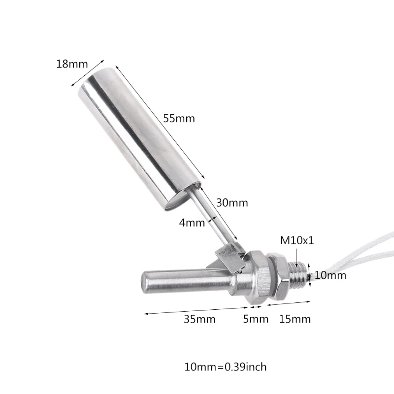 

0-220V Stainless Steel Water Float Switch Level Switch Level Sensor M10 Thread Fine Workmanship And Good Performance