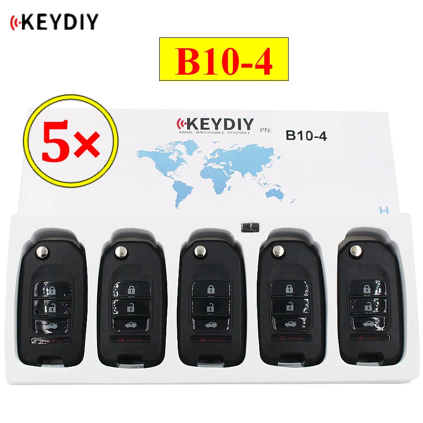5 шт./лот KEYDIY B series B10 4 3 + 1 кнопки Универсальный KD пульт дистанционного управления