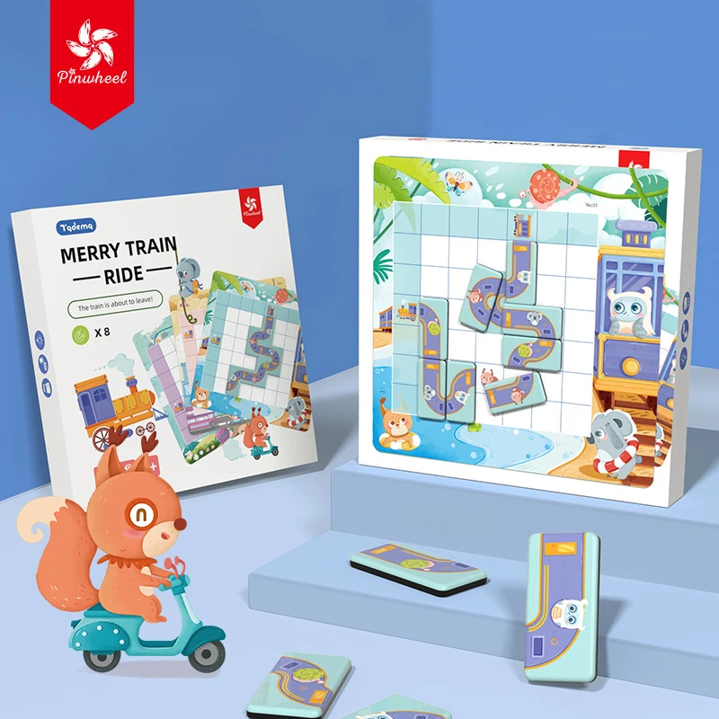 

Pinwheel Train Travel Board Game Children Logical Thinking Tabletop Game Situational Maze Reasoning Strategy Toy Education Gift