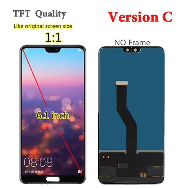 6.1'' Lcd For Huawei P20 Pro CLT-AL01 CLT-L29 CLT-L09 Display Touch Screen Digitizer Assembly P20pro lcd screen | Мобильные