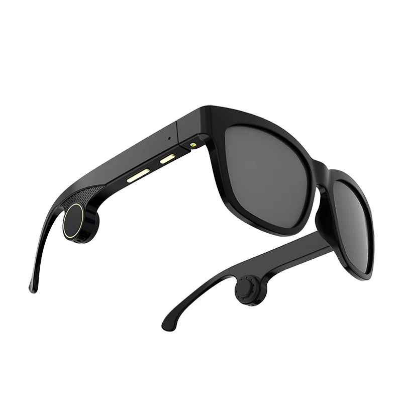 저렴한 뼈 전도 오디오 안경 블루투스 통화 음악 선글라스 방수 경량 안경 처방 렌즈 사용자 정의