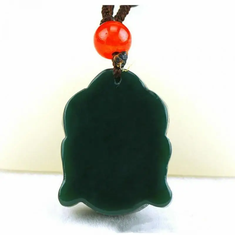 China Natural Nephrite Hetian Jade Rulai Buddha Head Pendant Necklace Gift | Statues &amp Sculptures