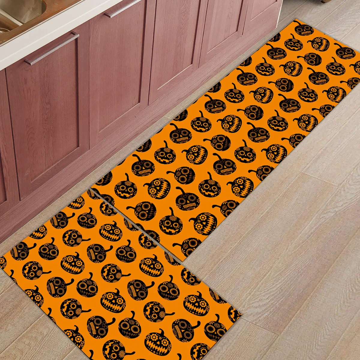 В стиле Хэллоуин Тыква 2 шт. коврик для кухонных дверных ковриков входного Пути