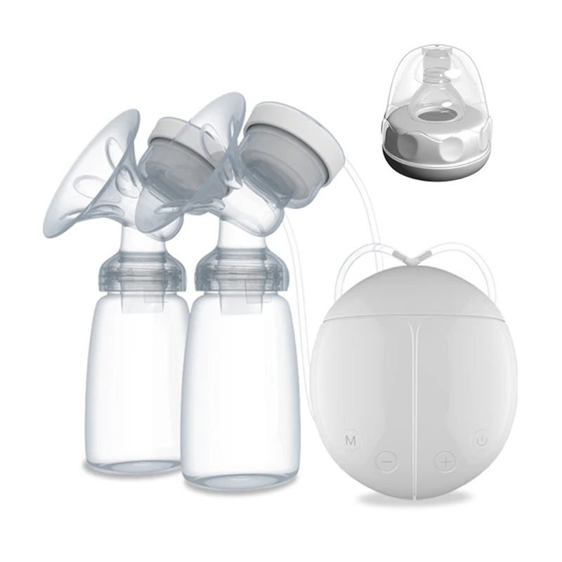 

1Set Bilateral Electric Breast Pump With Milk Bottle USB Cable PP BPA free Powerful Intelligent Baby Breast Feeding