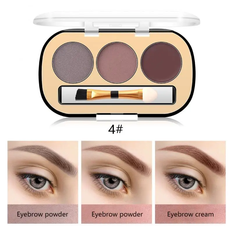 

3 Colors Velvet Mist Eyebrow Powder No Smudging Eyebrow Powder With Eyebrow Brush Long-lasting Waterproof And Sweat Proof