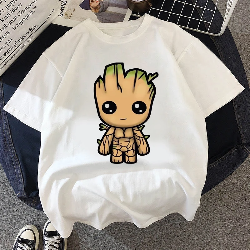 

New T Shirt Women Kawaii Top Cartoon Graphic Tees Funny Cartoon Tree Harajuku T-shirt Unisex Fashion Tshirt Female