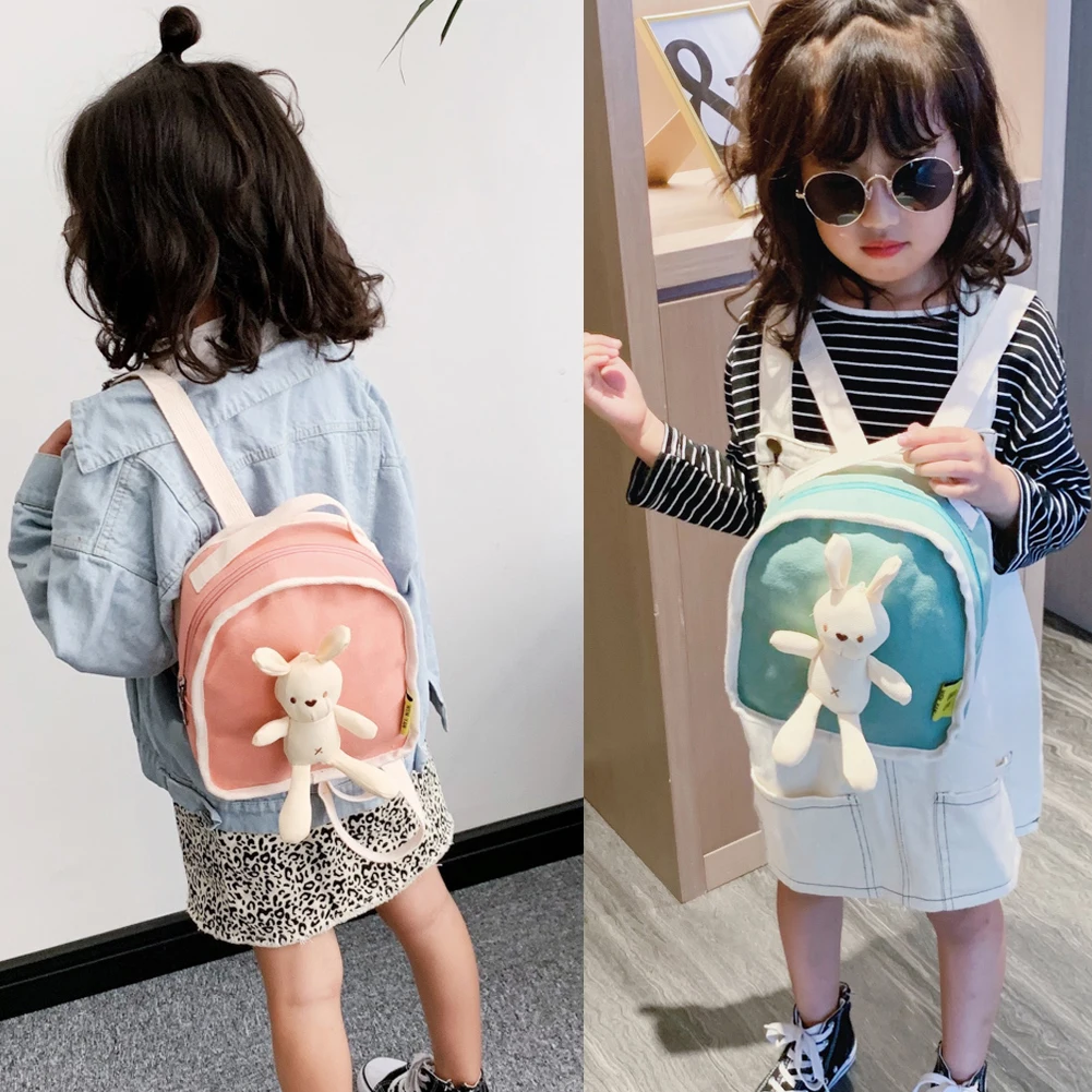 

Lovely Cute Children Backpack Schoolbags for Kindergarten Baby Girls Boys Kids Cartoon Animal Rabbit Backpacks Soft School Bags