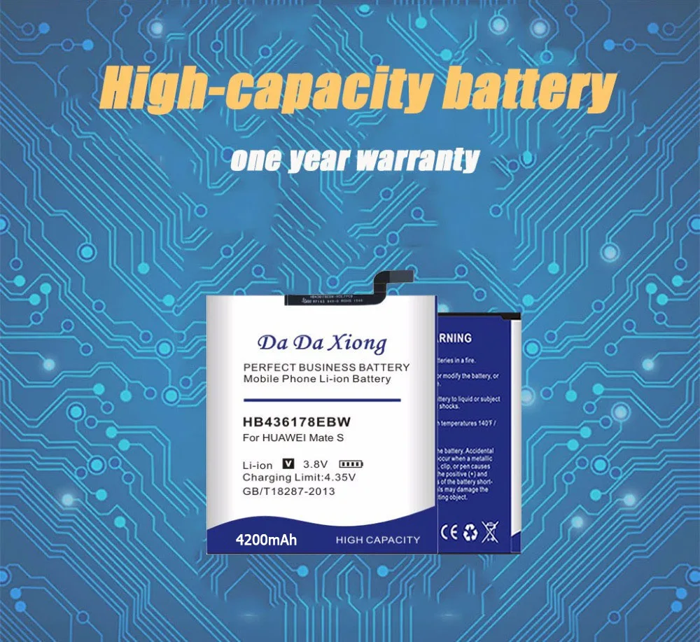 Аккумулятор DaDaXiong HB436178EBW 4200 ма · ч для Huawei Mate S CRR-CL00 CRR-UL00 | Мобильные телефоны и