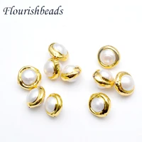 1013mm anti fading gold plating natural white pearl potato loose beads for jewelry making wholesale 20pc per lot