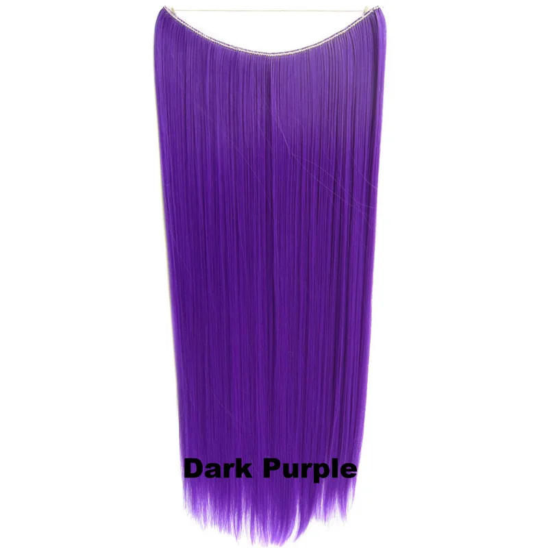 Dark Purple Jeedou прямые синтетические линии Флип наращивание волос 0ne шт 2" 60 см 100 г розовый серый цвет женские простые удобные шиньоны - Цвет: Dark Purple