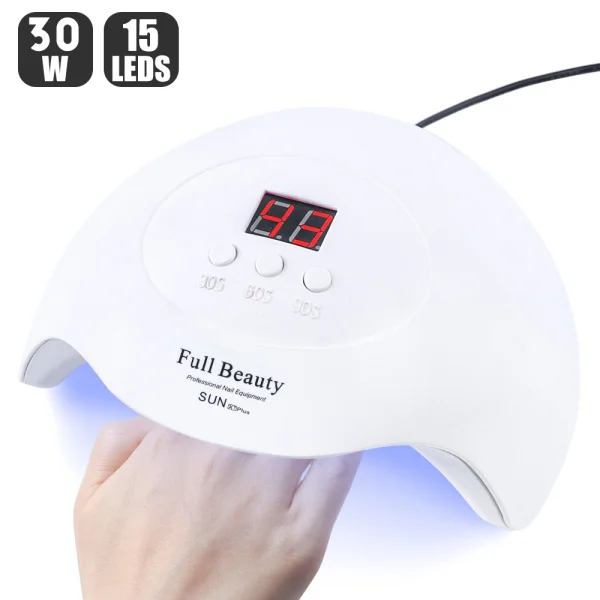 SunX7Plus White 36W УФ-лампы для ногтей сушилка с 18 светодиодный 30/60/90s таймер отверждения все Гель-лак для ногтей маникюр Смарт Сенсор милые костюмы с бисером и оборками розового инструменты для ламп LA1504 - Цвет: SunX7Plus White