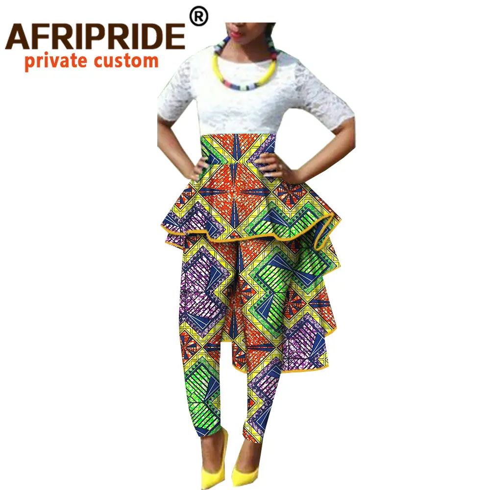 Осенние женские африканские брюки AFRIPRIDE private custom по щиколотку повседневные с