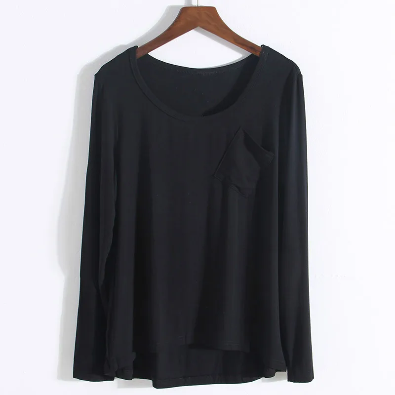 Оригинальные однотонные футболки с круглым вырезом Новое поступление на весну и