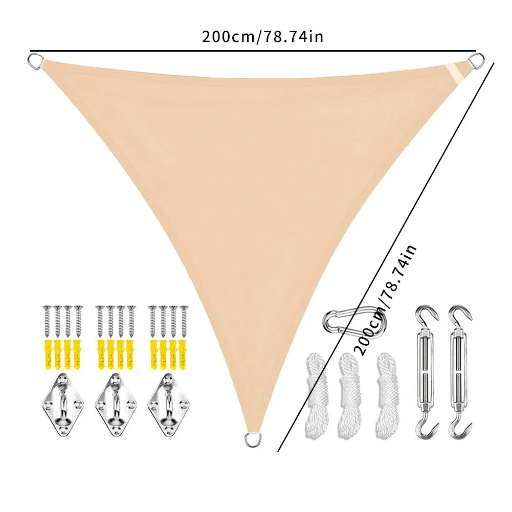 Водонепроницаемый солнцезащитный козырек треугольный тент для сада патио