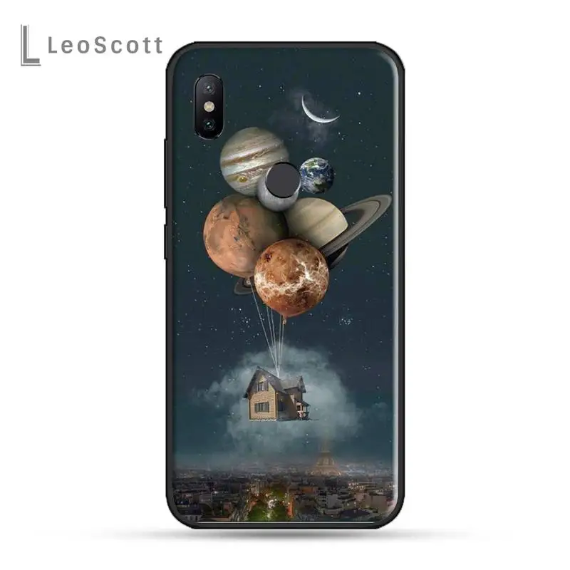 

Space Planets Earth Mars Phone Case For Xiaomi Redmi note 4 4X 8T 9 9s 10 K20 K30 cc9 9t pro lite max