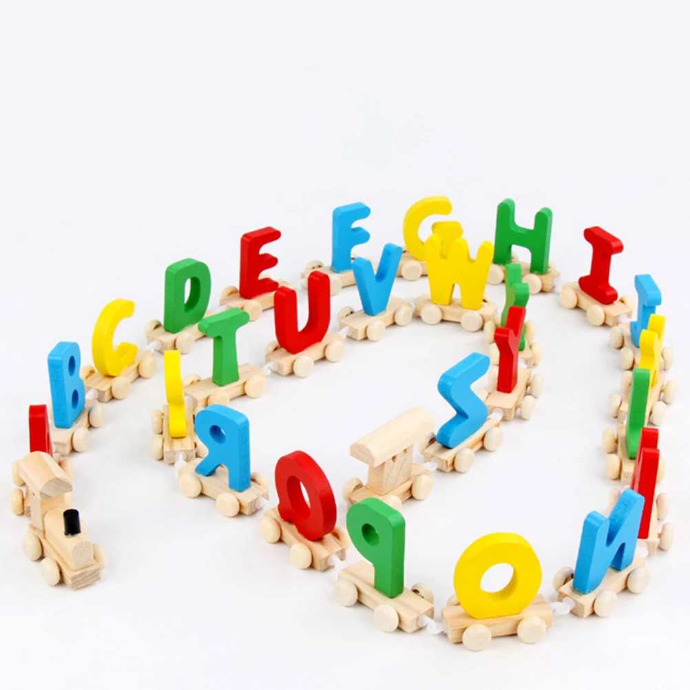 Набор деревянных игрушек с буквами алфавита для детей