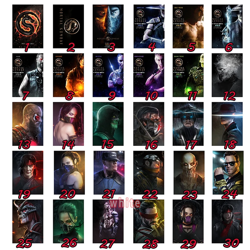 Новое поступление напечатанная картина Mortal Kombat хорошего качества домашний декор