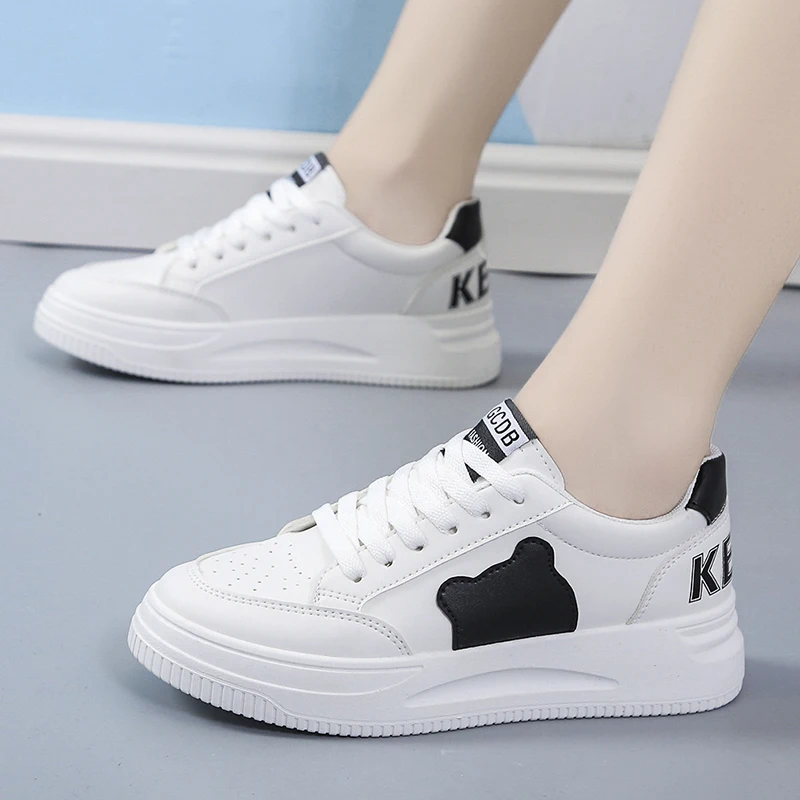 

2021 Fashion Women's Sneakers Platform Shoes White Shoes Graffiti Board Shoes Sport Shoes Kawaii Trends Casual Shoe Student Shoe