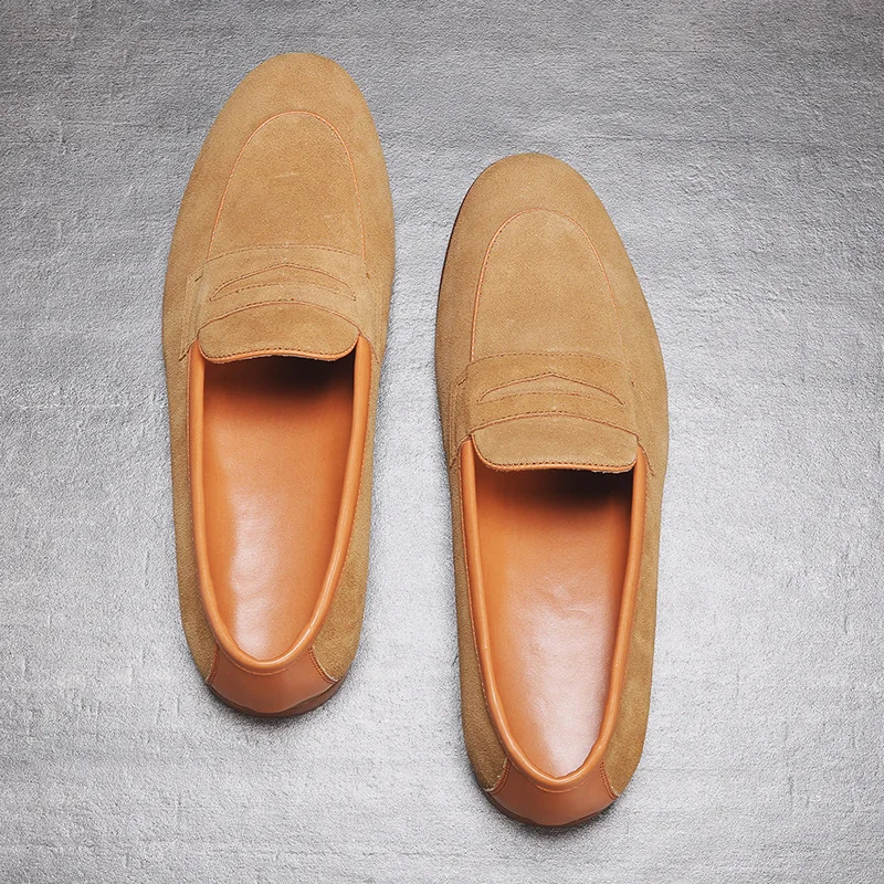 ZERO MORE Penny Mens Casual Shoes Hot Sale Design Pointed Toe Fashion Men Slip On Loafers Male Dress British | Обувь