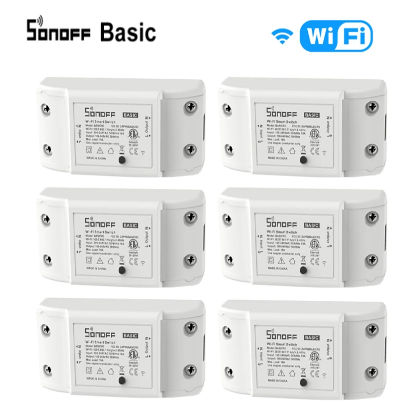 Itead SONOFF Basic R2 Wifi Switch Module Universal Breaker Timer DIY Smart Light For Home Work With Alexa | Электроника