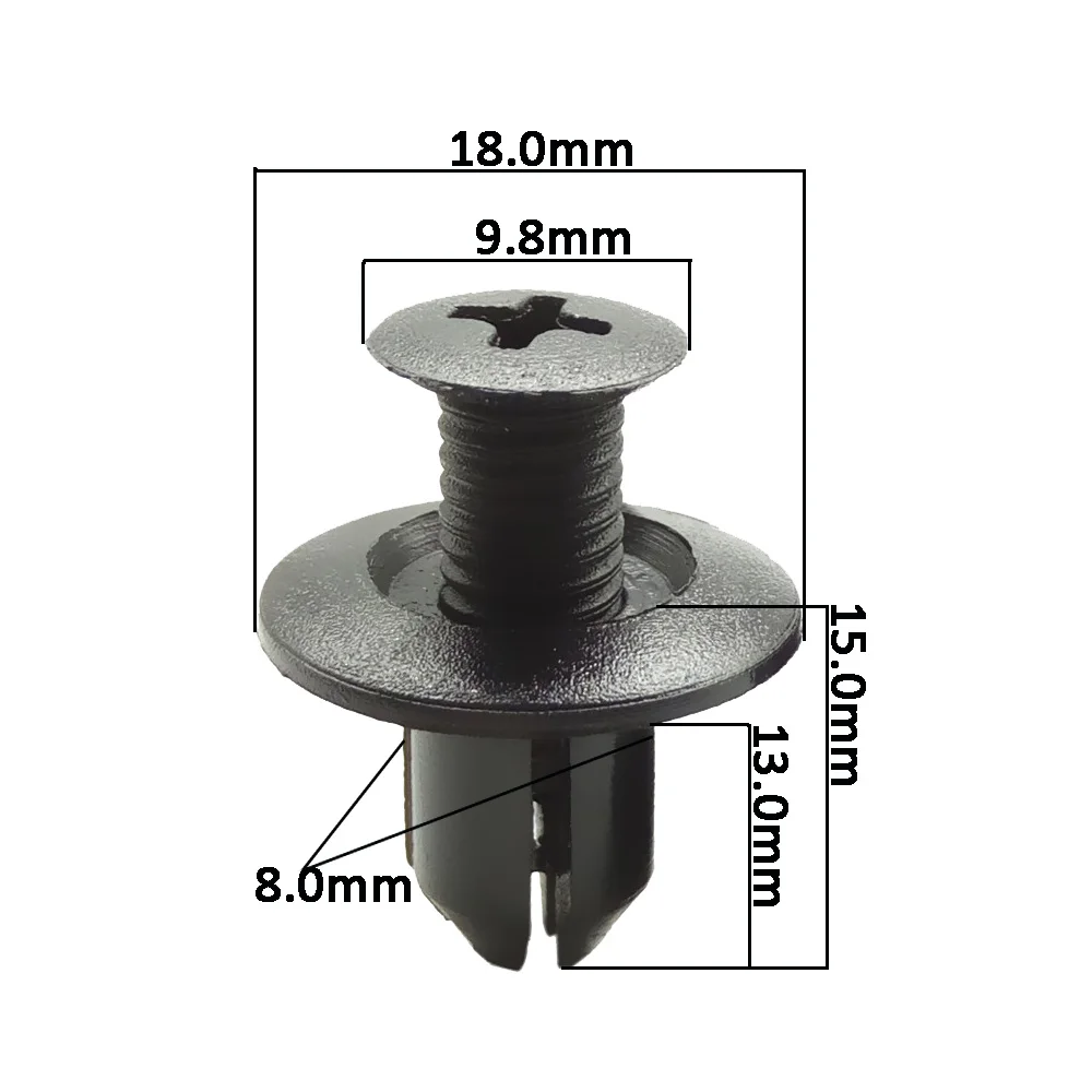 8mm Hole Car Door Rivet Plastic Clip Fasteners for toyota auris reno megane 2 focus kia sportage 3 grand vitara rio | Автомобили и