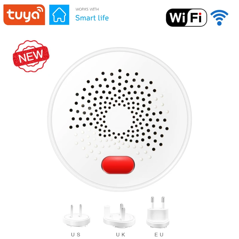 

Tuya WiFi газовый LPG датчик утечки сигнализация детектор пожарной безопасности Tuya/smart Life APP контроль безопасности умный дом датчик утечки 85-250 В
