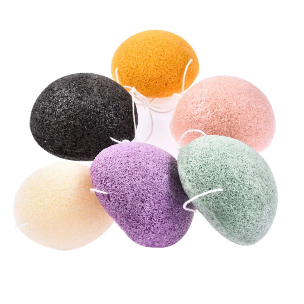 Губка Konjac 1 шт. 5 натуральных цветов косметическая губка для очищения лица уход за